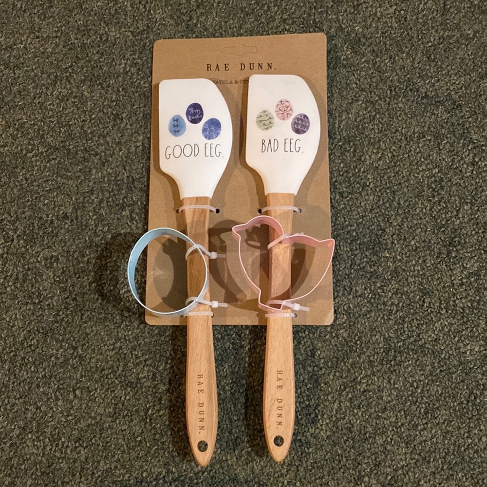 Rae Dunn Easter Spatula and Cookie Cutter Set